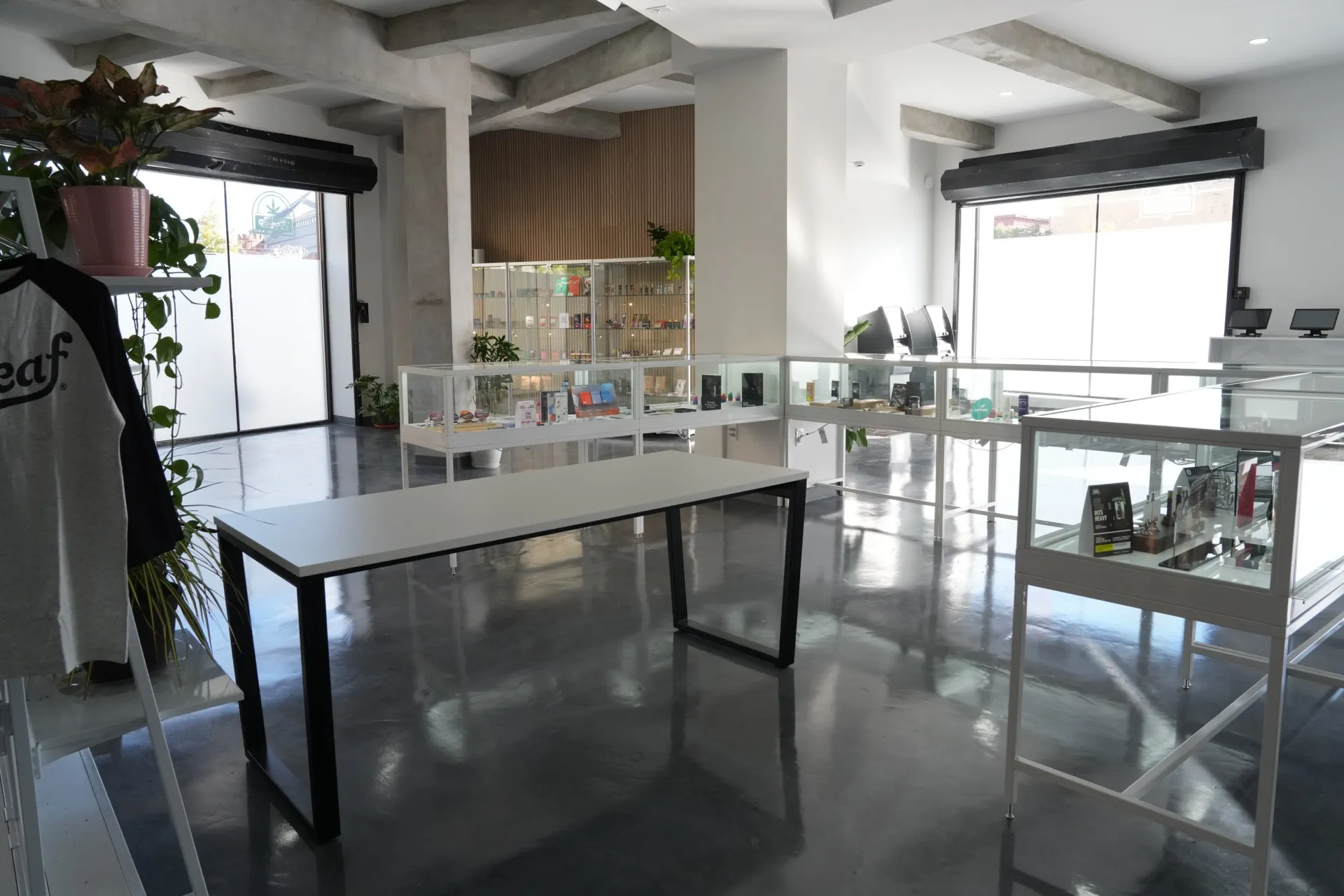 Beleaf Brooklyn dispensary interior with merchandise rack
