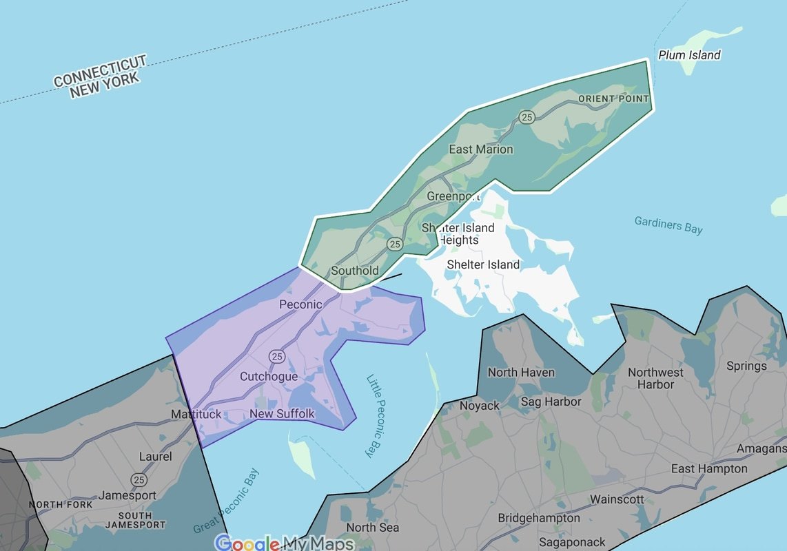 purple and green delivery zones